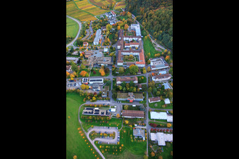 Oblique view of Palatinate Hospital for Psychiatry and Neurology in Klingenmünster in the state Rhineland-Palatinate, Germany