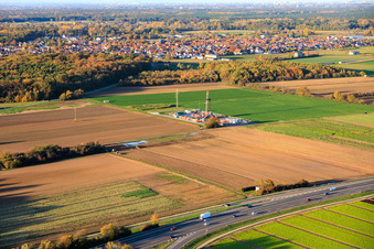 Exploratory drilling for oil by Palatina GeoCon GmbH & Co. KG (SCWH1) in Schwegenheim in the state Rhineland-Palatinate, Germany