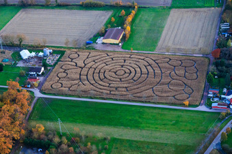Silo 9 Maize Maze Seehof in Steinweiler in the state Rhineland-Palatinate, Germany