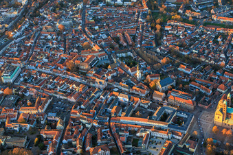 Speyer's old town with Maximilianstrasse in the evening in Speyer in the state Rhineland-Palatinate, Germany