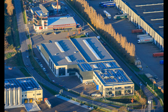 Southern Palatinate workshop in Offenbach an der Queich in the state Rhineland-Palatinate, Germany from above