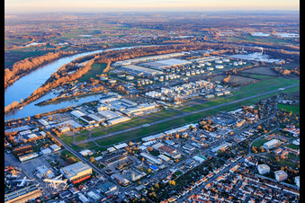 FSL Airport Speyer/Ludwigshafen EDRY from the northwest in Speyer in the state Rhineland-Palatinate, Germany