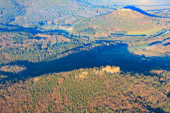 Ritterstein sandstone climbing rock, Rödelstein in the Palatinate Forest in Vorderweidenthal in the state Rhineland-Palatinate, Germany