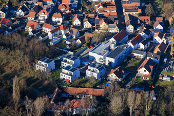New residential buildings at Hutzelberg in Hördt in the state Rhineland-Palatinate, Germany