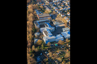 Aerial view of PAMINA School Center Herxheim in Herxheim bei Landau in the state Rhineland-Palatinate, Germany