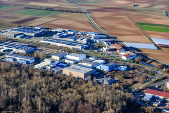 Industrial Park W from the southwest in Herxheim bei Landau in the state Rhineland-Palatinate, Germany