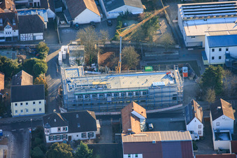 Construction site for the new cafeteria at the Ludwig-Riedinger Elementary School in Wörth am Rhein in the state Rhineland-Palatinate, Germany