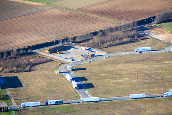 Industrial area in the Speyer Valley in Wörth am Rhein in the state Rhineland-Palatinate, Germany