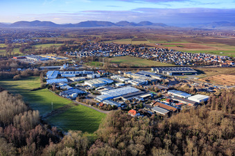 Große Ahlmühle industrial area in Wörth am Rhein in the state Rhineland-Palatinate, Germany