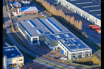 Southern Palatinate workshop in Offenbach an der Queich in the state Rhineland-Palatinate, Germany out of the air