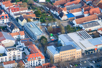 Construction site for a new cafeteria at the Ludwig-Riedinger Elementary School in Kandel in the state Rhineland-Palatinate, Germany