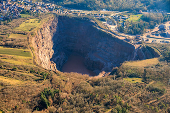 Quarry Albersweiler from the north in Albersweiler in the state Rhineland-Palatinate, Germany