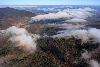View over the Hohenberg from the southwest in Albersweiler in the state Rhineland-Palatinate, Germany