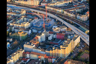 Residential development in Benckiser and Westendstrasse in the district Mitte in Ludwigshafen am Rhein in the state Rhineland-Palatinate, Germany