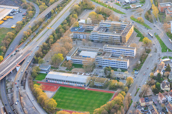 Theodor-Heuss-Gymnasium and Anne-Frank-Realschule plus in the district West in Ludwigshafen am Rhein in the state Rhineland-Palatinate, Germany