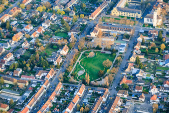 Volkspark in the district Gartenstadt in Ludwigshafen am Rhein in the state Rhineland-Palatinate, Germany