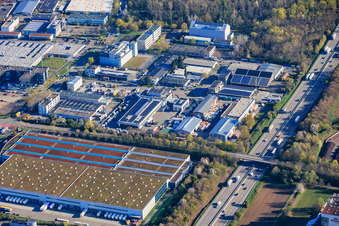 Herdweg/Ohmstraße industrial park, near the A5 motorway. in the district Grötzingen in Karlsruhe in the state Baden-Wuerttemberg, Germany