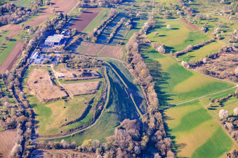 Disused landfill East in the district Durlach in Karlsruhe in the state Baden-Wuerttemberg, Germany