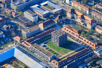 Hofgarten Karree in Ludwig-Haas-Straße with Robby Eaze in the district Nordweststadt in Karlsruhe in the state Baden-Wuerttemberg, Germany