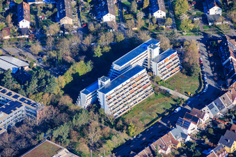 Wilhelmine-Lübke-Haus terraced high-rise building for assisted living, owned by the Karl Friedrich, Leopold and Sophien Foundation in the district Nordweststadt in Karlsruhe in the state Baden-Wuerttemberg, Germany