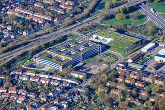 Dm-dialogicum (headquarters) and dmTECH GmbH in the district Durlach in Karlsruhe in the state Baden-Wuerttemberg, Germany