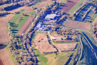 Disused landfill East in the district Durlach in Karlsruhe in the state Baden-Wuerttemberg, Germany