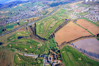 Golf course Golfpark Karlsruhe - GOLF absolute at Gut Batzenhof in the district Hohenwettersbach in Karlsruhe in the state Baden-Wuerttemberg, Germany