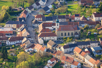 Saint Wendelin Church at Jardin St Wendelin in Diebling in the state Moselle, France