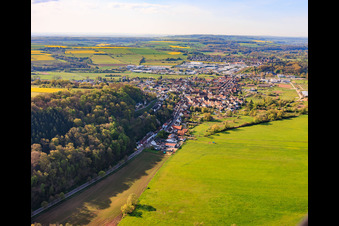From the north in the district Webenheim in Blieskastel in the state Saarland, Germany
