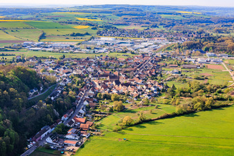 From the north in the district Webenheim in Blieskastel in the state Saarland, Germany
