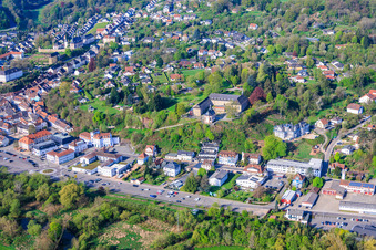 View of the town from the northeast with pilgrimage monastery Blieskastel in Blieskastel in the state Saarland, Germany