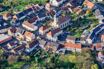 Saint Wendelin Church at Jardin St Wendelin in Diebling in the state Moselle, France