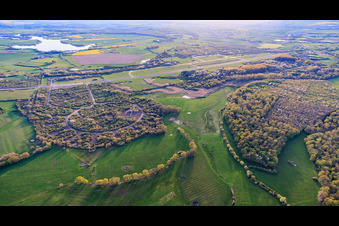 Former military airfield Grostenquin from the northeast in Grostenquin in the state Moselle, France