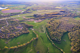 Former military airfield Grostenquin from the northeast in Grostenquin in the state Moselle, France