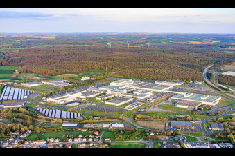 Industrial Zone Europôle, with MAHLE Behr Hambach SAS and INEOS in Hambach in the state Moselle, France