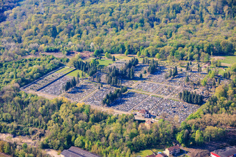 Municipal Cemetery / Cimetière de Sarreguemines and Maison Funéraire in the district Blauberg in Saargemünd in the state Moselle, France