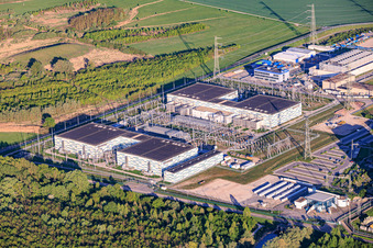 Direct current substation of TransnetBW GmbH in Philippsburg in the state Baden-Wuerttemberg, Germany