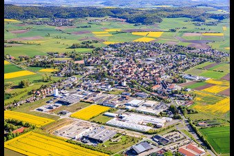From the southwest in Hofheim in Unterfranken in the state Bavaria, Germany
