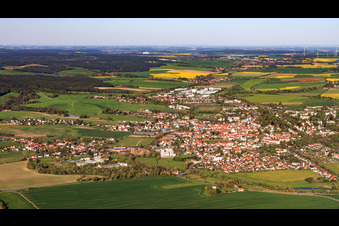 City view from the west in Neustadt an der Orla in the state Thuringia, Germany