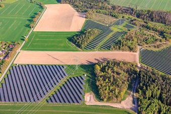 Large open-field photovoltaic system at Gamse in Gertewitz in the state Thuringia, Germany