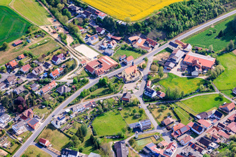 Village center with St. Martin's Church in the district Münster in Eußenheim in the state Bavaria, Germany