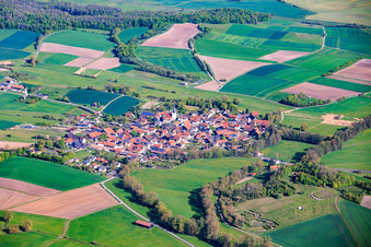 From the southeast in the district Roßfeld in Bad Rodach in the state Bavaria, Germany