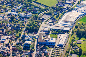 Industrial park with Valeo Klimasysteme GmbH and HABA Play in Bad Rodach in the state Bavaria, Germany