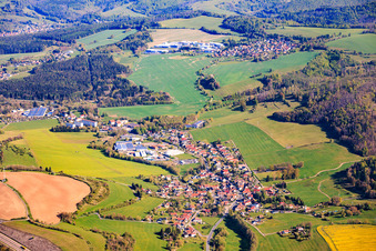 From the south in the district Brattendorf in Auengrund in the state Thuringia, Germany