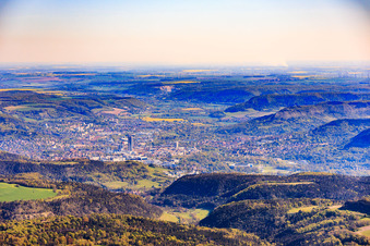 City view in the Saale Valley from the southwest in the district Jena-Süd in Jena in the state Thuringia, Germany
