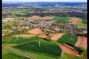 City view from the north in Weidhausen bei Coburg in the state Bavaria, Germany