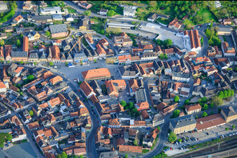 Marketplace in the district Burgberg in Lichtenfels in the state Bavaria, Germany