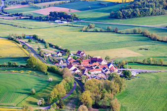 From the north in the district Sendelbach in Rentweinsdorf in the state Bavaria, Germany