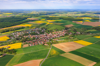From the northeast in the district Obbach in Euerbach in the state Bavaria, Germany