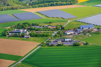 Solar park Ramsthal at Zehntfreyhof in Ramsthal in the state Bavaria, Germany